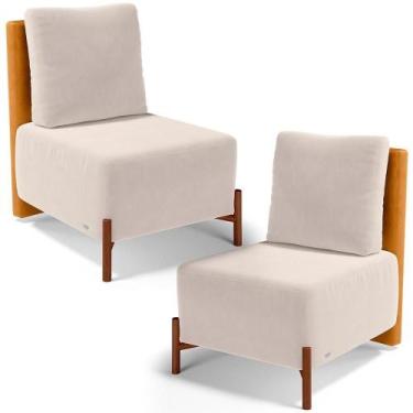 Imagem de Kit 02 Poltronas Decorativas Sala De Estar Living Hungria L02 material