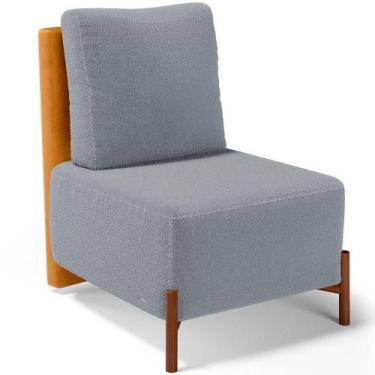 Imagem de Poltrona Decorativa Sala Estar Living Pés Madeira Hungria L02 material