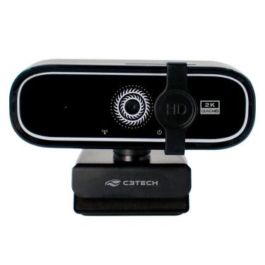 Imagem de Webcam C3TECH WB-200BK Quad HD 2K, com Microfone, Plug and Play USB 2.0, 30FPS - Preto