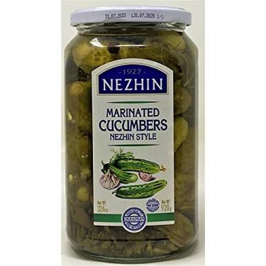 Imagem de Nezhin Pepinos marinados, sem conservantes, ingredientes frescos e de alta qualidade, 920 g, pacote com 1