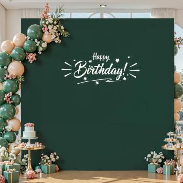 Imagem de Capa de arco de casamento verde escuro 1,6 x 1,8 m capa de fundo quadrado para chá de bebê, 2 lados, elastano, elástico para festa de aniversário, cerimônia, formatura, banquete, decoração