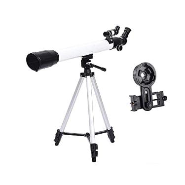 Imagem de Telescópio para adultos iniciantes, abertura de 60 mm, 700 mm, telescópio refrator compacto astronômico com adaptador de smartphone e lente prisma de tripé Teles