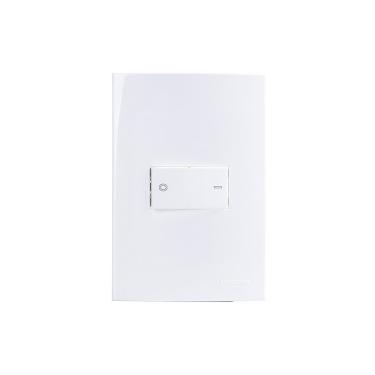 Imagem de Interruptor Bipolar Simples Margirius Sleek 25a Com Placa 4x2 Branco