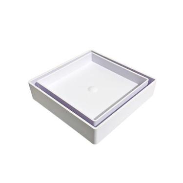 Imagem de Ralo Oculto com Tela 10x10 Square Quadrado Branco - Gemell