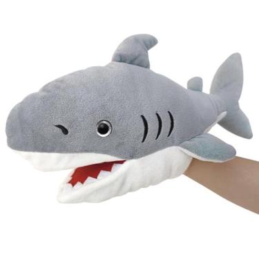 Imagem de Boneco de pelúcia realista JUSTQUNSEEN Shark de 33 cm para crianças