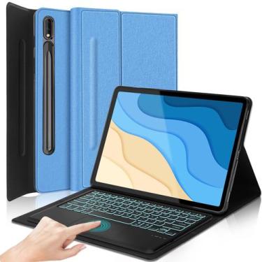 Imagem de Capa de teclado YEHOBU para Samsung Galaxy Tab S10 Ultra de 14,6 poleg