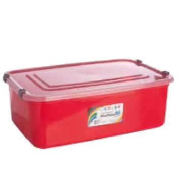 Imagem de Caixa Organizadora 30 Litros Brinquedos Infantil Multiuso Roupas Sapatos Closet Porta Treco Vermelho