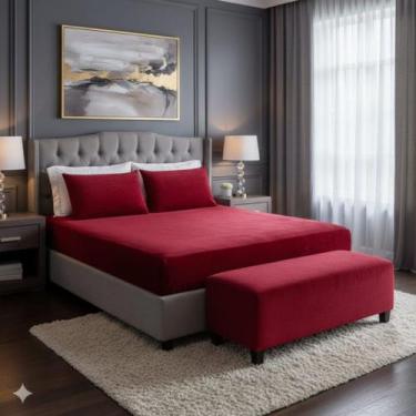 Imagem de Jogo de cama Casal Padrão Mantinha soft quentinho inverno - NoBrand, V