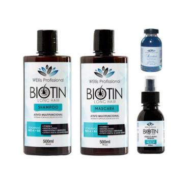 Imagem de Kit Shampoo Máscara Tônico e Ampola Semi - WEllis Profissional