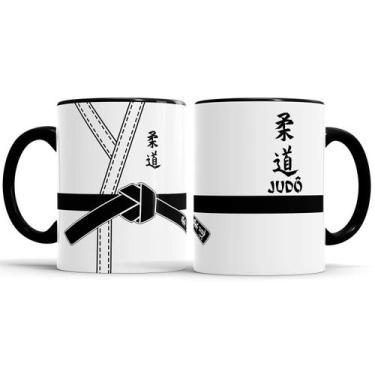 Imagem de Caneca Artes Marciais Judô Kimono faixa preta - Elicomics, SEM NOME