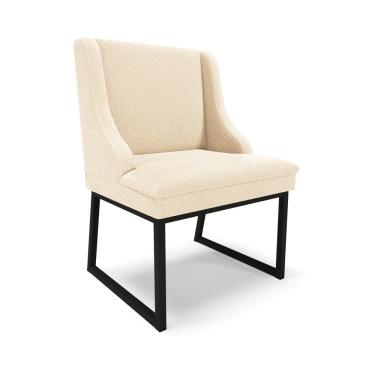 Imagem de Cadeira Sala de Jantar Industrial Preto Liz Bouclê D03 - D'Rossi