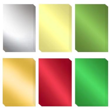 Imagem de Pacote com 30 folhas de papel cartolina metálica, 20 x 30 cm, papel brilhante espelhado colorido 250 g/m² para artes e artesanato, decorativos, convites para casamentos e aniversários, materiais para