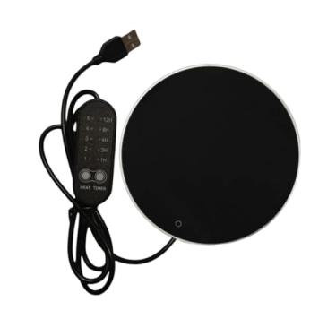 Imagem de SiaBiced Aquecedor de canecas de café, vela, presentes inteligentes, portátil, escritório em casa, mesa de viagem elétrica, Prata