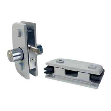 Imagem de Kit Fechadura Central 1520 com Contra Fechadura 1531 para Porta Pivotante de Vidro Temperado (Fosco)