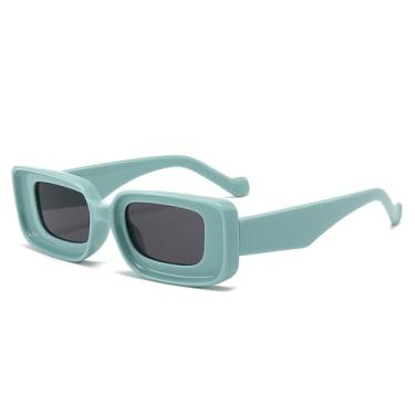 Imagem de Óculos de Sol Feminino Candy Color Masculino Punk para Esportes ao Ar Livre, Corrida e Ciclismo, Verde e Cinza