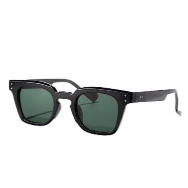 Imagem de Óculos de sol quadrados vintage para homens e mulheres premium retrô moderno clássico para dirigir, viajar, negócios, estilo casual, Armação cinza Tra/Lente G15, Lens Width: 46 Millimeters