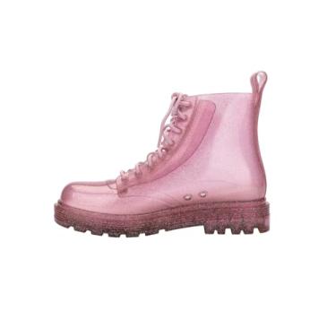 Imagem de mini melissa Botas Coturno para crianças, Glitter rosa, 16