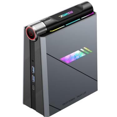 Imagem de ACEMAGIC Mini PC, 11900H (8C/16T, até 4,9GHz) 32GB DDR4 1TB M.2 NVMe PCIe3.0 SSD, Mini Computadores WiFi6/BT5.2, 4K UHD/Luzes RGB/3 Modo Ajustável, Mini Computador Desktop HDMI/Tipo-C Business