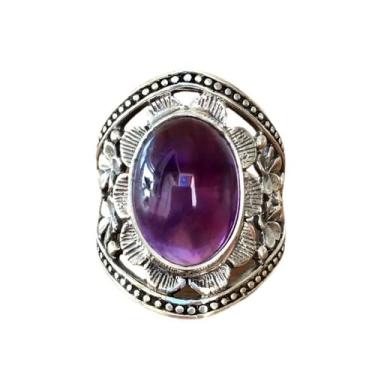 Imagem de Aliança de noivado vazada com flor de zircônia cúbica roxa banhada a ouro branco, alianças de compromisso, festas noturnas, presentes de dia dos namorados, alianças de eternidade para mulheres, 9