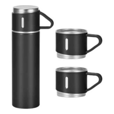Imagem de 2X Garrafa Térmica Vacum 500Ml Com Kit 3 Xícara Café Xtuned