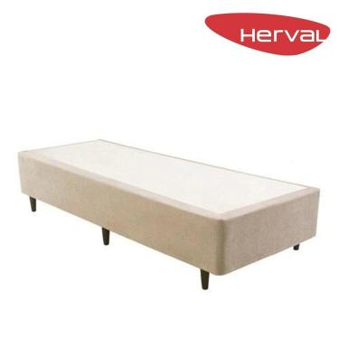 Imagem de Base Cama Box Solteiro Herval Channel Bambu 39x79x198 cm, Bege