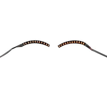 Imagem de Zerodis Elegante Led Cílios Postiços Luz Iluminação de Jardinagem Doméstica Iluminação Especializada Fibra Especializada Faixa de Maquiagem Luminosa Cílios Para Festas Discotecas Halloween - Fácil de Usar Alto (Laranja)