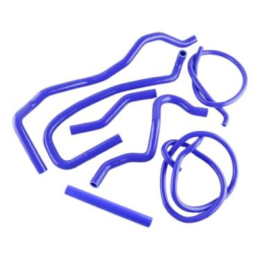 Imagem de XAJINGSU Kit de mangueiras de radiador de refrigeração de silicone para Ford Fiesta Mk6 ST 150 auxiliares 3 camadas (4,5 mm de espessura), peças de reposição de 11 cores (azul brilhante)