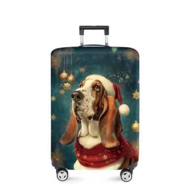 Imagem de FOREVER QUEEN Capa protetora elástica para bagagem de Natal serve para acessórios de viagem de 50 a 86 cm, Cão, XL(fits 32-34Inch suitcase), Mármore