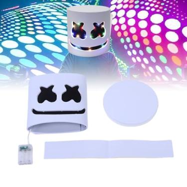 Imagem de GOWENIC Capa Facial de LED, Máscara de Festa Iluminada para Festival de Música de DJ Com 3 Modos de Iluminação e Efeitos de Mudança de Cor Vibrante, para Cosplay de Festa à Fantasia