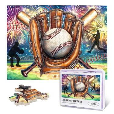 Imagem de 500 Piece Baseball Wooden Jigsaw Puzzle for Adults - American Sports Theme Gift, Fun Challenge for Baseball Fans & Puzzle Enthusiasts