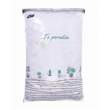 Imagem de Sacos de armazenamento a vácuo verdes para roupa de cama, sacos de vedação de 56 x 80 cm para edredons, cobertores, roupas e travesseiros - Solução que economiza espaço, G