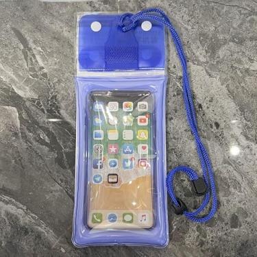 Imagem de Bolsa universal à prova d'água para celular, desbloqueio por toque, IPX8 à prova de chuva e à prova d'água para Apple iPhone, Samsung, Motorola, bolsa seca de até 7,2 polegadas com cordão para praia