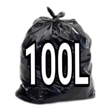 Imagem de Saco De Lixo 100 Litros 120 Unidades P7 Reforçado Cor:preto - Higipack