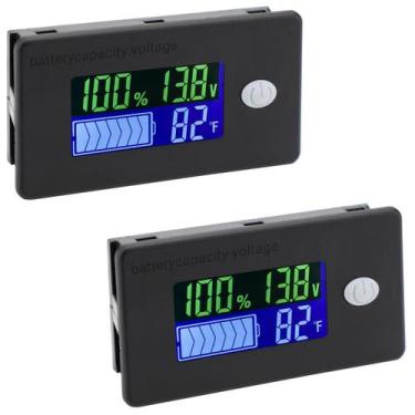 Imagem de Monitor de capacidade de bateria DROK 10-100V para 12V 24V 48V x2