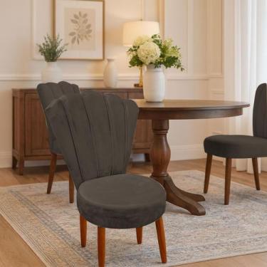 Imagem de Kit Duas Cadeira Com Encosto em Leque Anna - Beatriz  Decor, MARROM