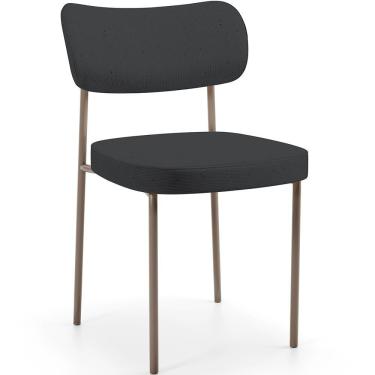 Imagem de Cadeira Decorativa Sala De Jantar Melina Base Arena L02 Linho Chumbo - Lyam Decor