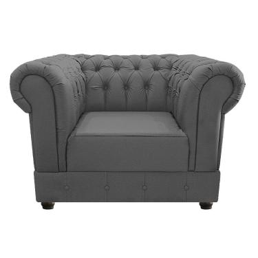 Imagem de Poltrona Decorativa Chesterfield Ana Corano Cinza