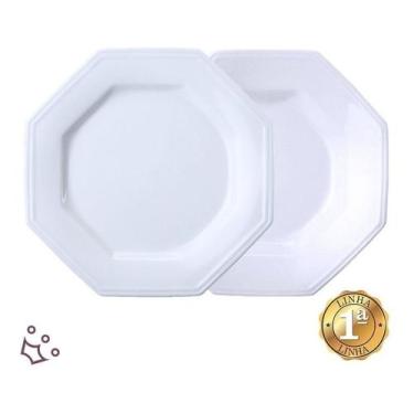 Imagem de Jogo 6 Pratos Rasos 6 Fundos Sopa Prisma Porcelana Schmidt - Porcelana
