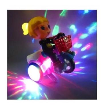 Imagem de Brinquedo Triciclo Bate Volta Empina Gira 360 Som Luz Menina - TOYS