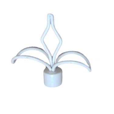 Imagem de Ponteira para varão de cortina, modelo flor de liz 28mm - Gaks, branco