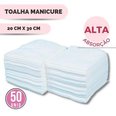 Imagem de Toalha Descartável Manicure 20x30 cm Profissional Salão Beleza Macia A