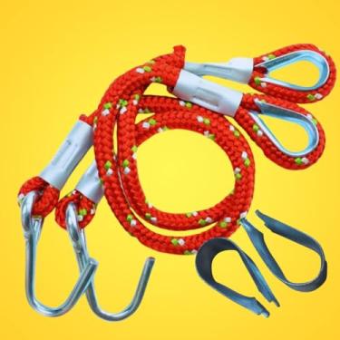 Imagem de Corda Cabo Extensor Alongador mais Protetor de punho | Rede De Descanso e Dormir | (KIT Corda 100cm + Protetor de Punho) | 5 PONTOS@ (Vermelho, 60cm)