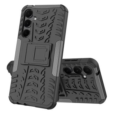Imagem de MEMAXELUS Capa para Samsung A55 5G Galaxy A55 5G Capa Rígida Fina Resistente Dual Laye Capa de Proteção contra quedas com suporte à prova de choque para Samsung Galaxy A55 5G - Hyun Black JX