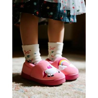 Imagem de Pantufas quentes para meninas, meninos, crianças, crianças, inverno, uso interno, casa, sapatos, rosa, 10-11 Toddler