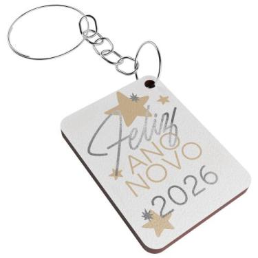 Imagem de Chaveiro Feliz Ano Novo  Lembrancinha Decorativa - SignMaq, Modelo 2, 