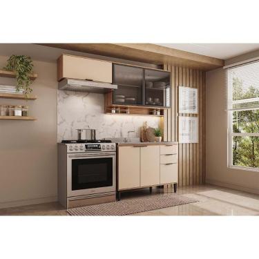 Imagem de Cozinha Completa Alpha 3 Peças (2aéreos+1balcão) C3p33 Freijo-off White - Carraro