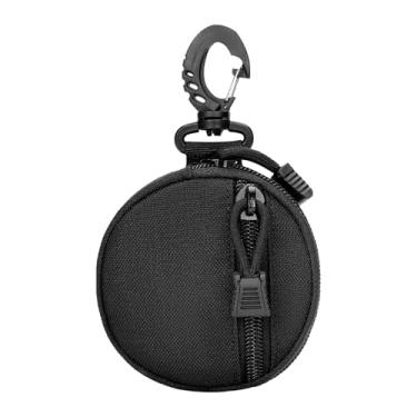 Imagem de Porta-chaves tático redondo para mulheres e homens, militares – Bolsa multifuncional para chaves, moedas, fone de ouvido, batom, organizador compacto EDC para caminhadas ao ar livre, acampamento