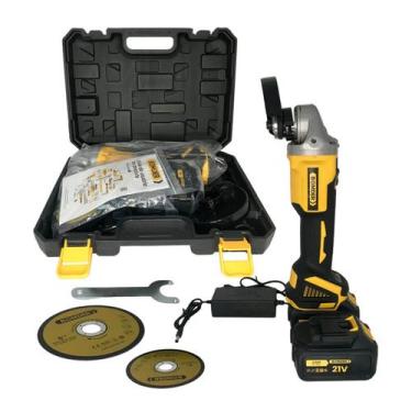 Imagem de Lixadeira Esmerilhadeira Angular 21V 2 Baterias 2 Discos - Bomder