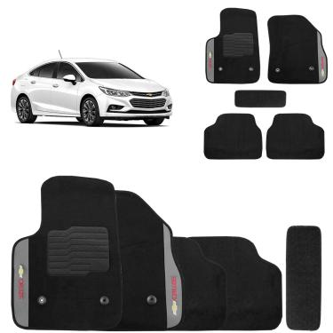Imagem de Jogo de Tapete Carpete Cruze 2017 2018 Preto 5 Peças