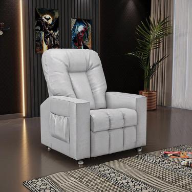 Imagem de Poltrona Do Papai Reclinável Arsenal Pu Branco
